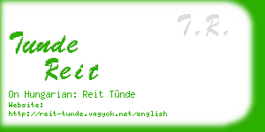 tunde reit business card